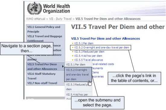 View a policy page